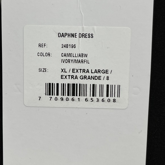 Cala De La Cruz Dress XL Black White Geo Floral Ruched Strapless Tube Resort - Picture 3 of 15